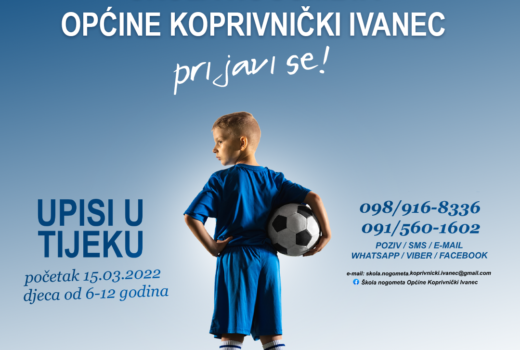 Upisi u Školu nogometa Općine Koprivnički Ivanec