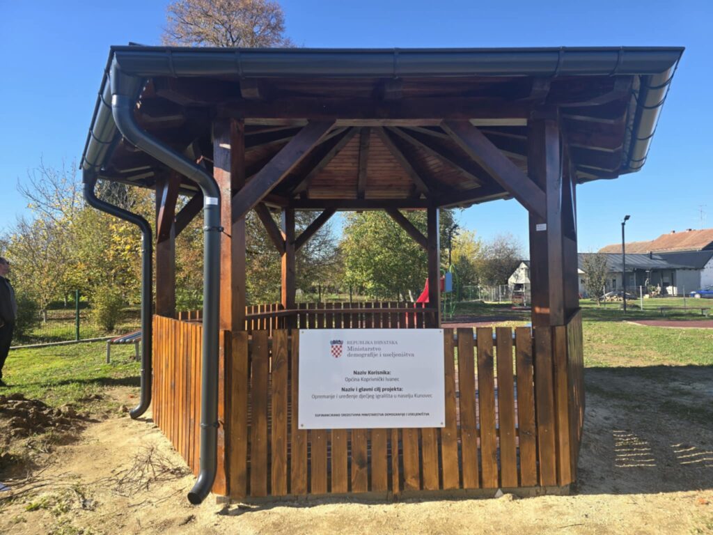 Završeni su radovi na opremanju i uređenju dječjeg igrališta u naselju Kunovec