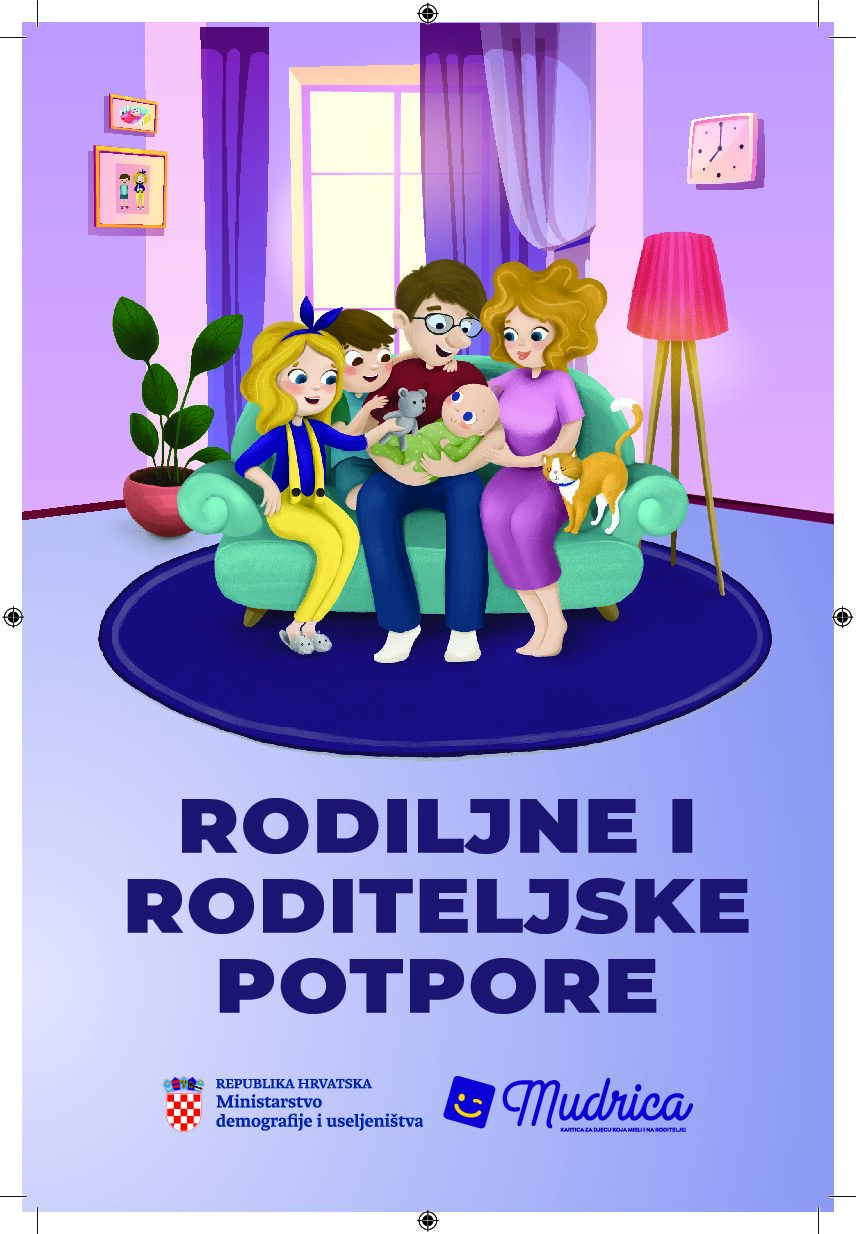 Rodiljne i roditeljske potpore – informativna brošura Ministarstva demografije i useljeništva